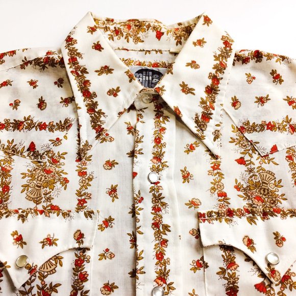Vintage Other - Vintage Pearl Snap Western Button Down Shirt